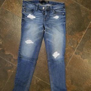 Express Boyfriend Cut Ripped Jeans